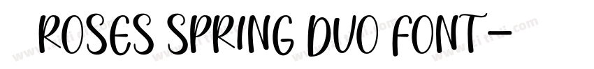 获取 Roses Spring Duo Font字体转换
